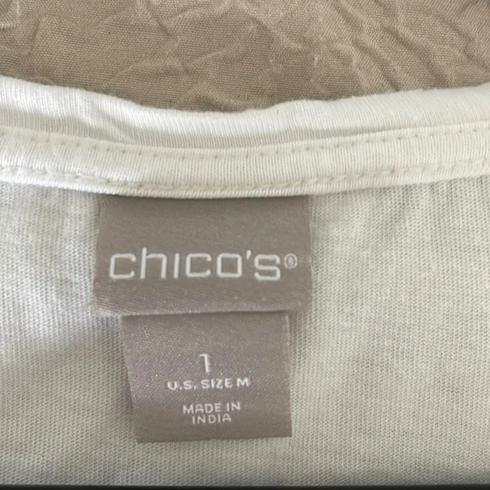 Chico’s Short-Sleeve Tiger-Print Graphic‎ Tee Size 1/Medium - Image 7