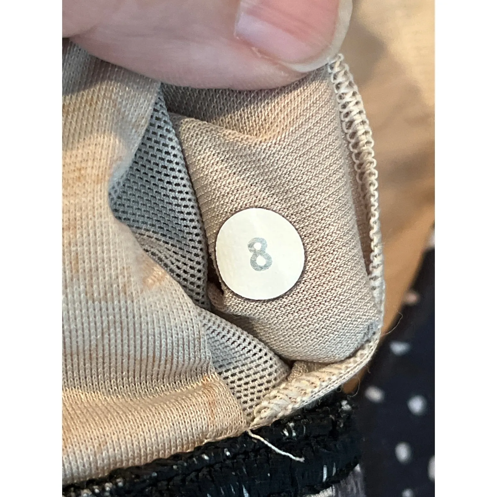 Lululemon‎ Size 8 All Sport Bra III Static Mist White Black Pattern Criss Cross - Image 5