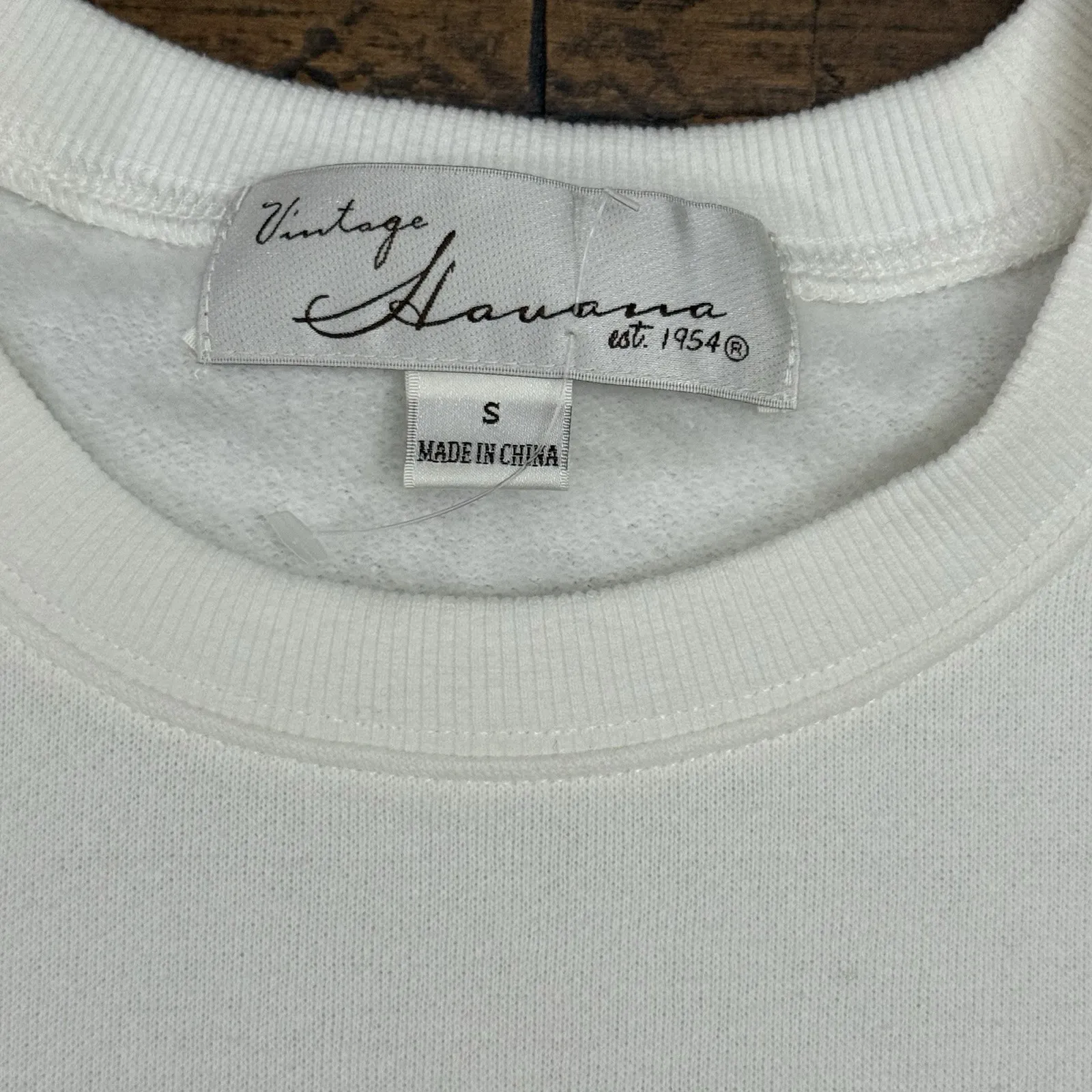 Vintage Havana women's White Sweatshirt Jet Setter Barth sweatshirt size S New - Image 3