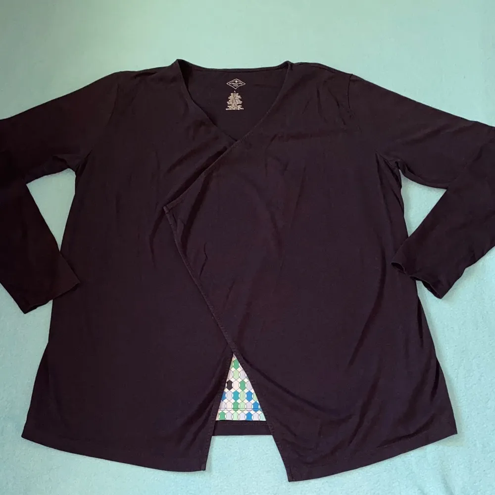 ST. JOHN’S BAY pullover long sleeve cardigan w/ tank top one piece office size L - Image 2