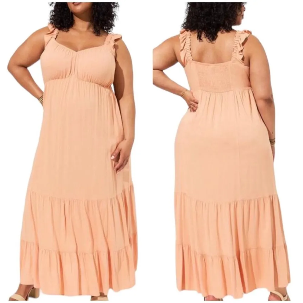 Torrid Pink strapped stretch blush pink Midi Dress 3x - Image 2
