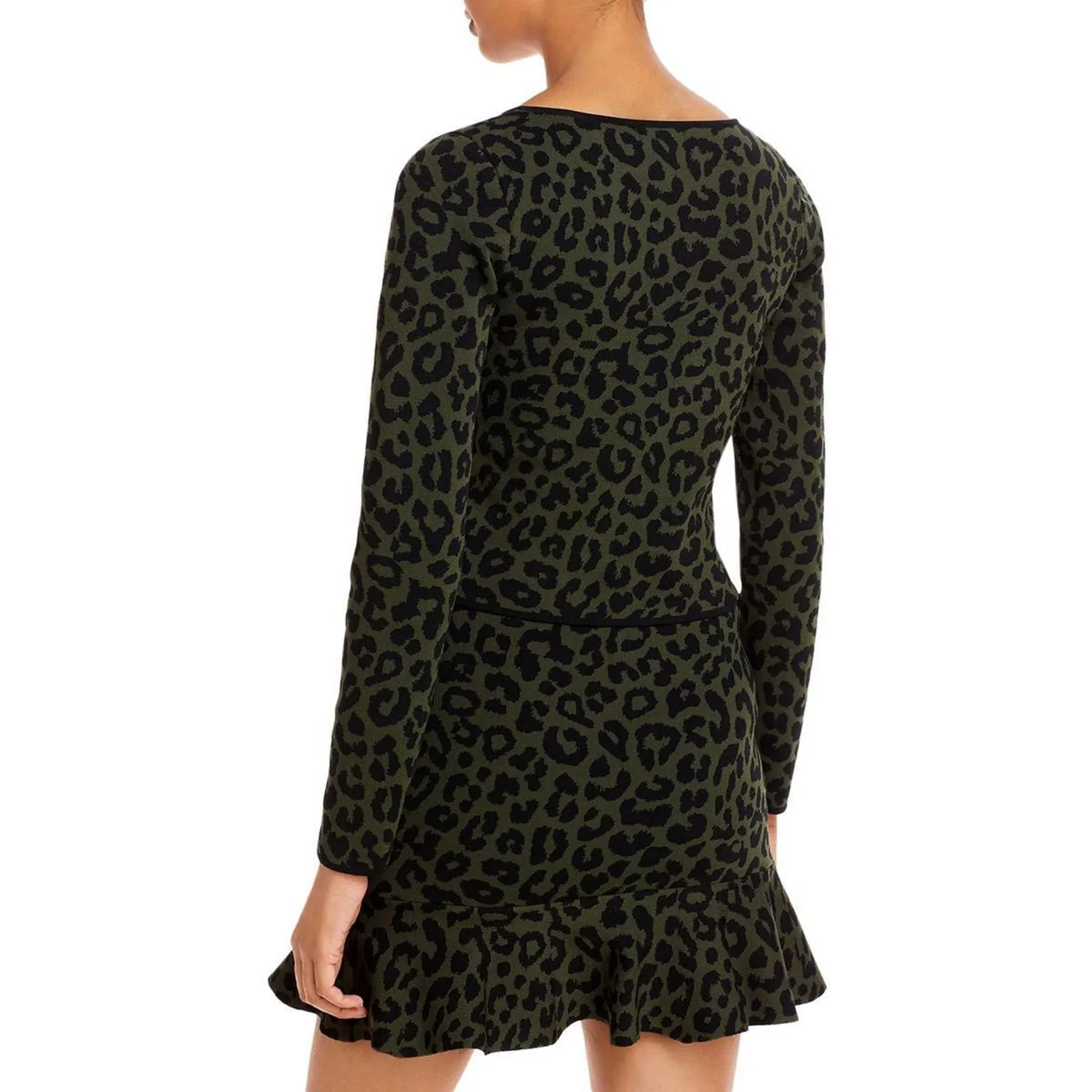 Aqua Womens Animal Print‎ Jacquard Pullover Top Size Small - Image 2