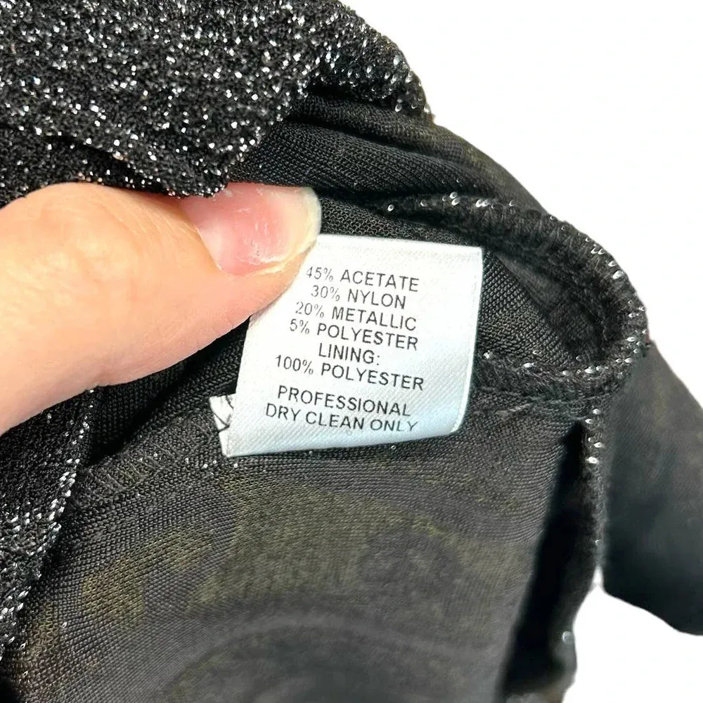 Torn By Ronny Kobo Limor Metallic Harem Jogger Pants Charcoal Silver Size Large - Image 10