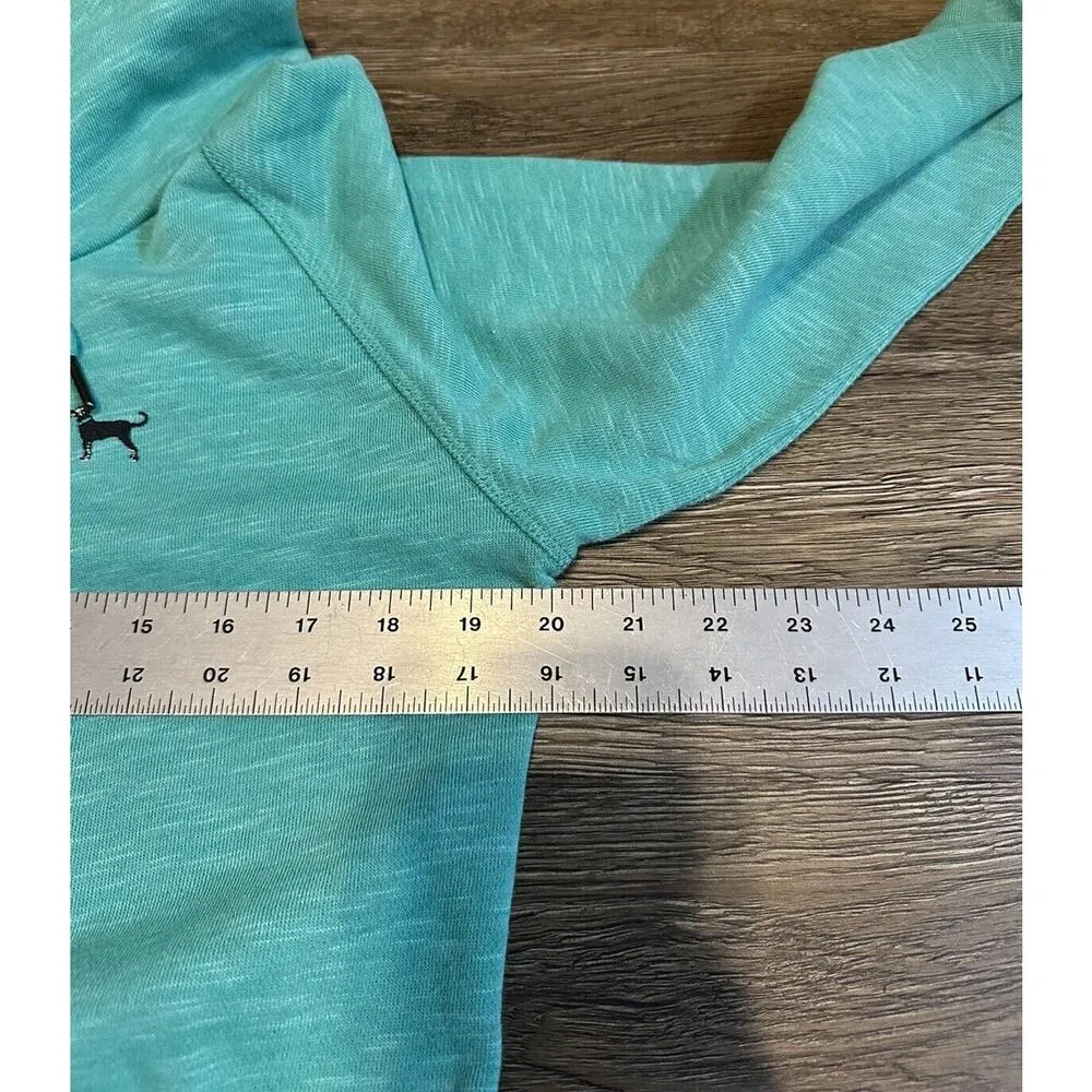 THE BLACK DOG Women’s Green Drawstring Cowl Neck Sweatshirt Size Small Worn 1X - Image 7