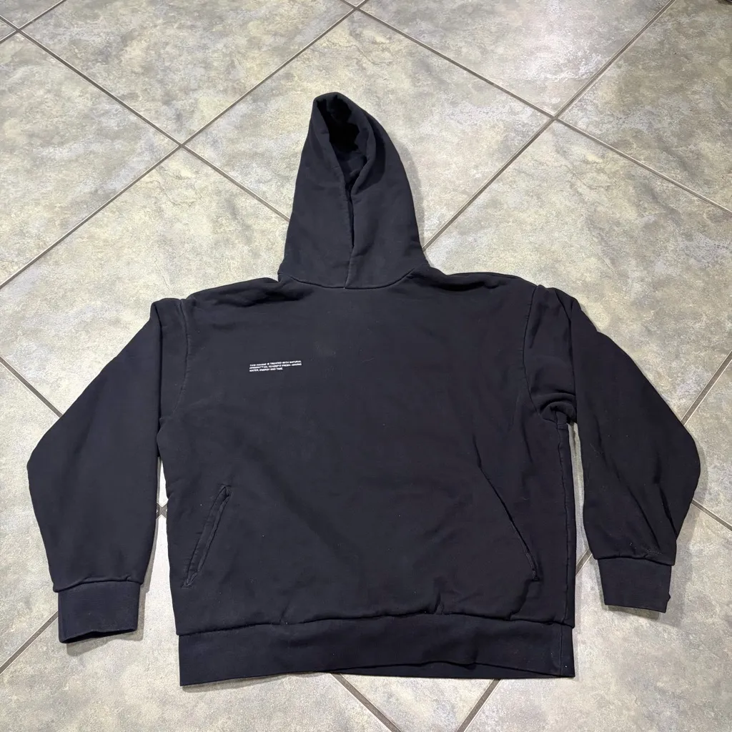 Pangaia Hoodie Womens Sz S Black 365 Heavyweight Organic Cotton Preppy Streetwea - Image 3