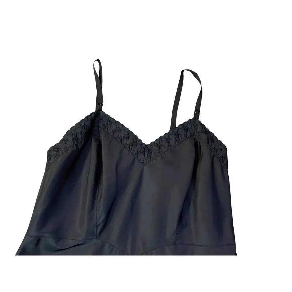 Vintage Barbizon Full Slip Used Womens 18 1/2 Black Side Zip 50s Eyelet Size undefined - Image 15