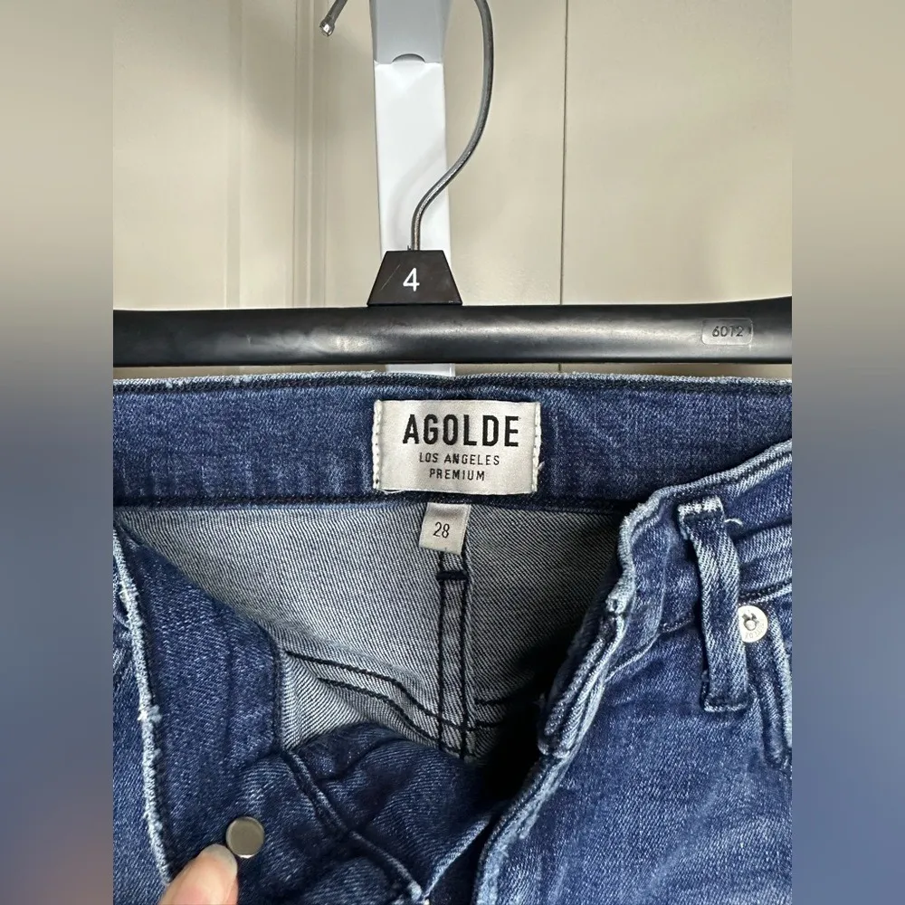 AGOLDE Los Angeles Premium Denim Jeans‎ Distressed Dark Wash Size 28 - Image 2