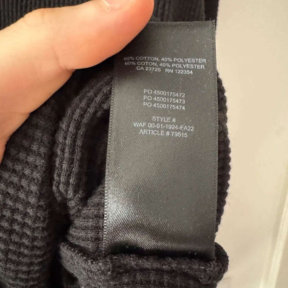 The Group Babaton Aritzia Thermal Cowlneck Turtleneck Waffle Knit in Black Large - Image 7