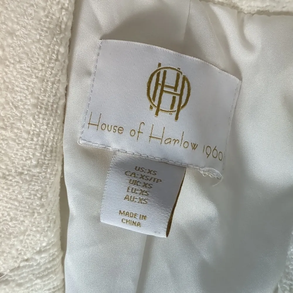 House of Harlow 1960 off white cropped blazer size XS - Image 3