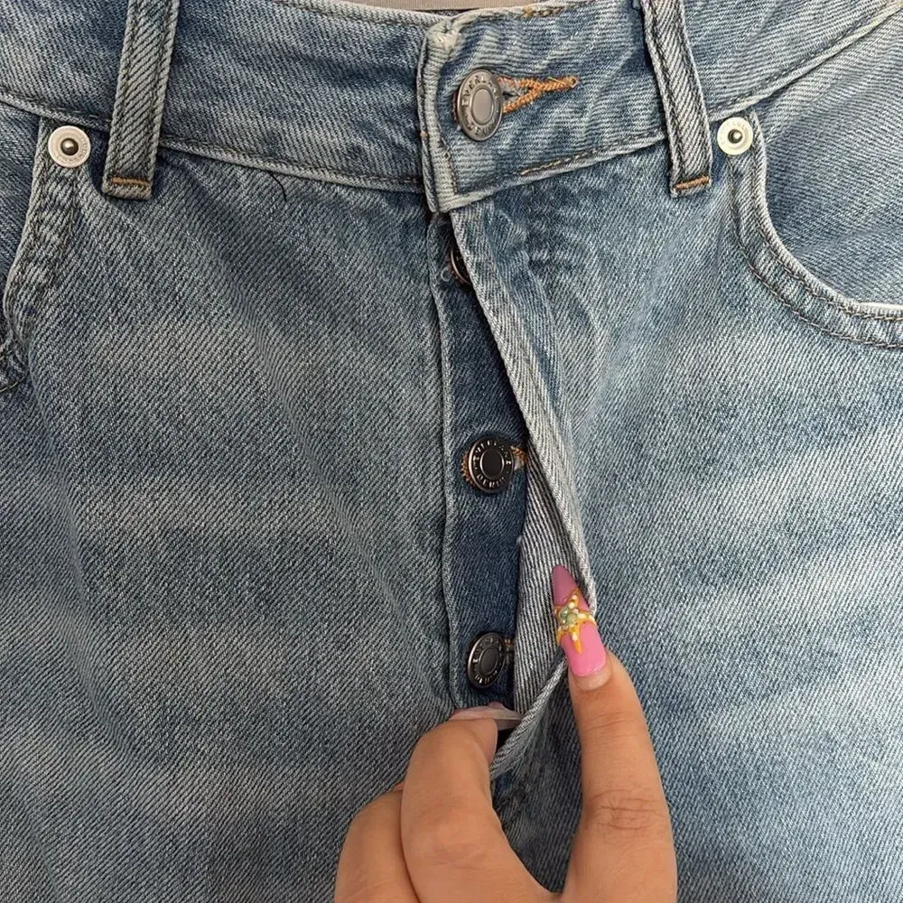 Everlane The Curvy 90’s Cheeky Straight Crop Blue Jeans Size 30 - Image 7