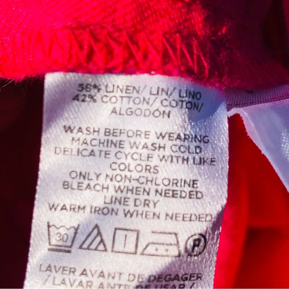 Hot pink Loft Linen/Cotton Dress w/pockets 14 - Image 11