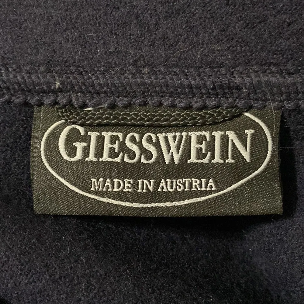 Giesswein vintage merino wool itch lapel navy pea coat pockets Austria sz EU 36 - Image 12