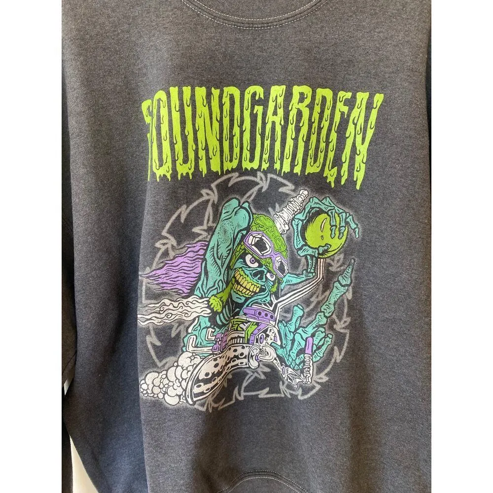 Soundgarden Rat Rod Crewneck Oversized Pullover Sweatshirt Gray Women's S / M Size M - Image 4