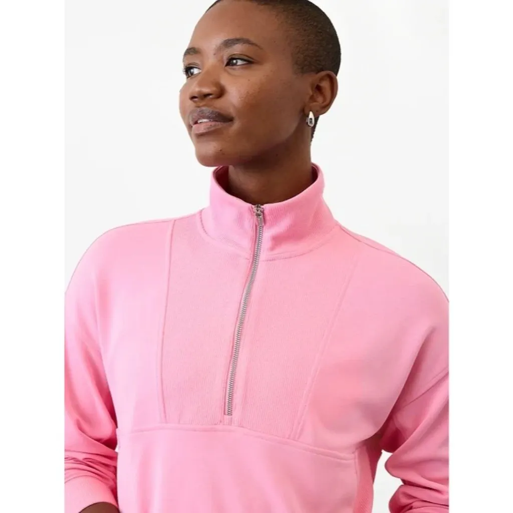 NEW Athleta M Seasoft Quarter Zip Raphanus Pink Medium Pullover - Image 6