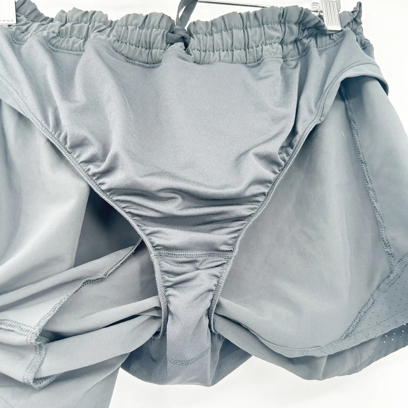 Calia By Carrie Underwood Womens Mid Rise Infinity Brief Lined Running Shorts XL Gray - Image 7