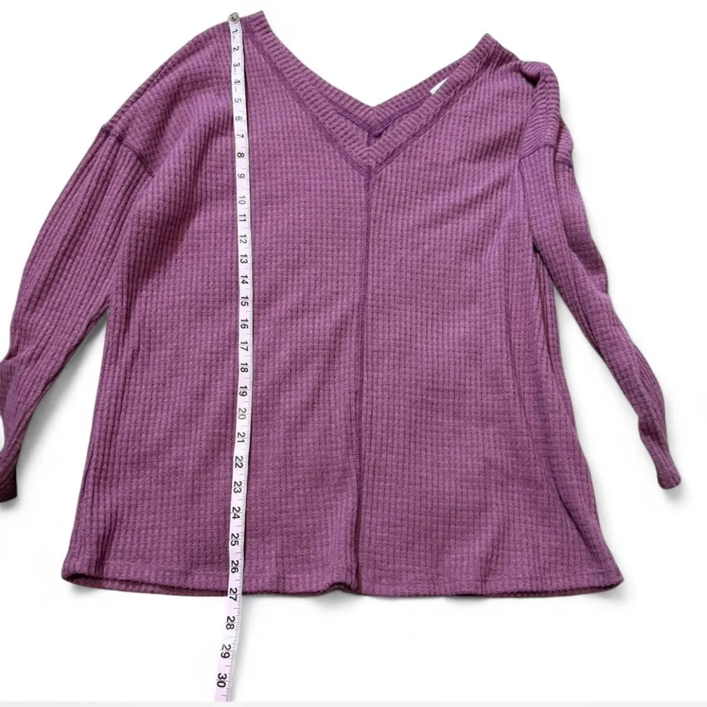 Waffle Brushed Knit V Neck Top‎ - Image 15