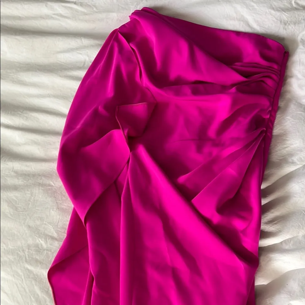 Rhea Costa One Shoulder Evening Gown Pink Size XL - Image 6