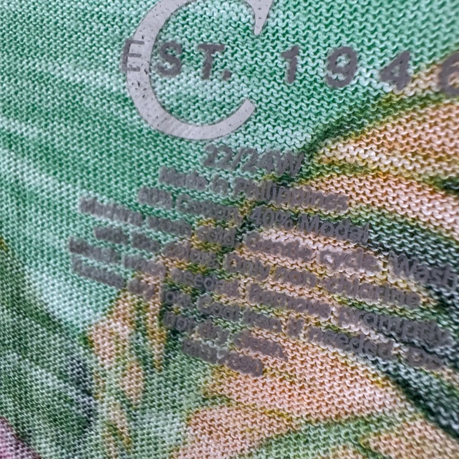 Cato Est‎ 1946 Floral Tropical Tee Size 22/24W Green Stretch Lightweight Resort - Image 10