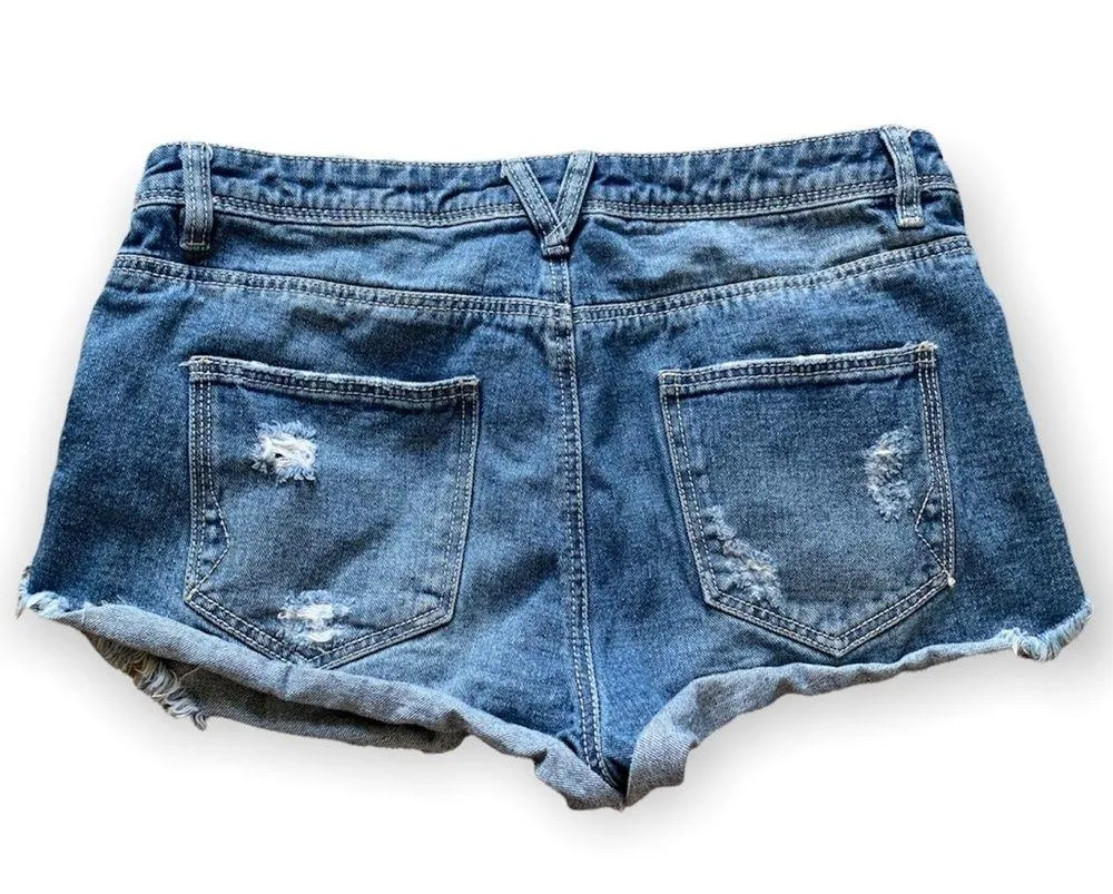 Joe Boxer Distressed Raw Hem Jean Shorts 5 - Image 2