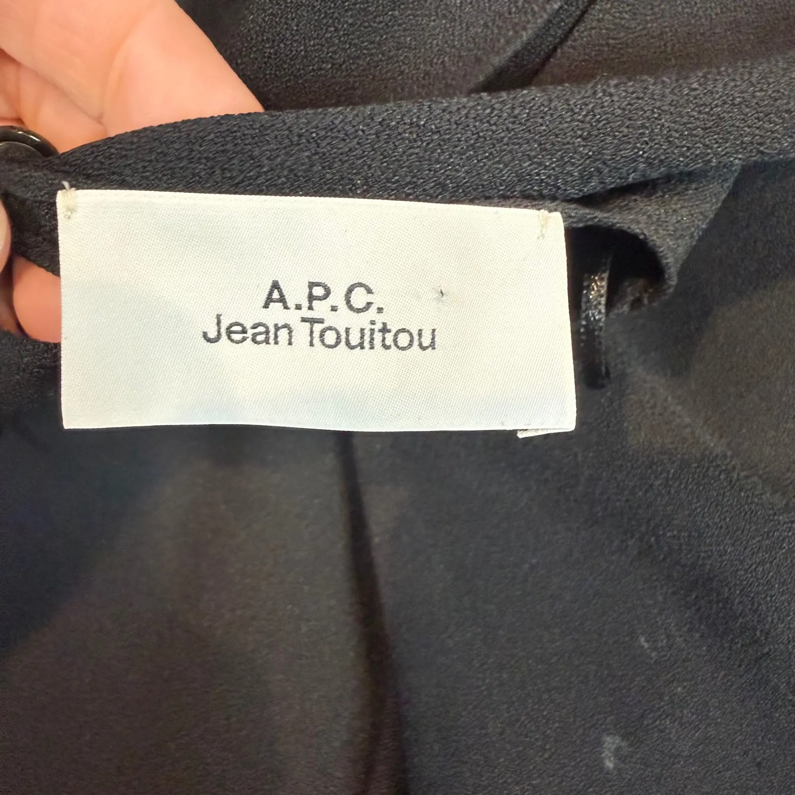 A.P.C. Jean Touitou Short Sleeve Shift Dress Mini Black Size 34 US XS - Image 3