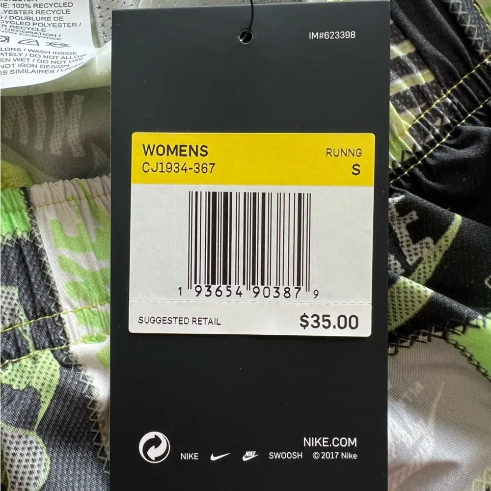 Nike Women's ICON Clash Printed Limelight Tempo Running Athletic Shorts Size S - Image 8