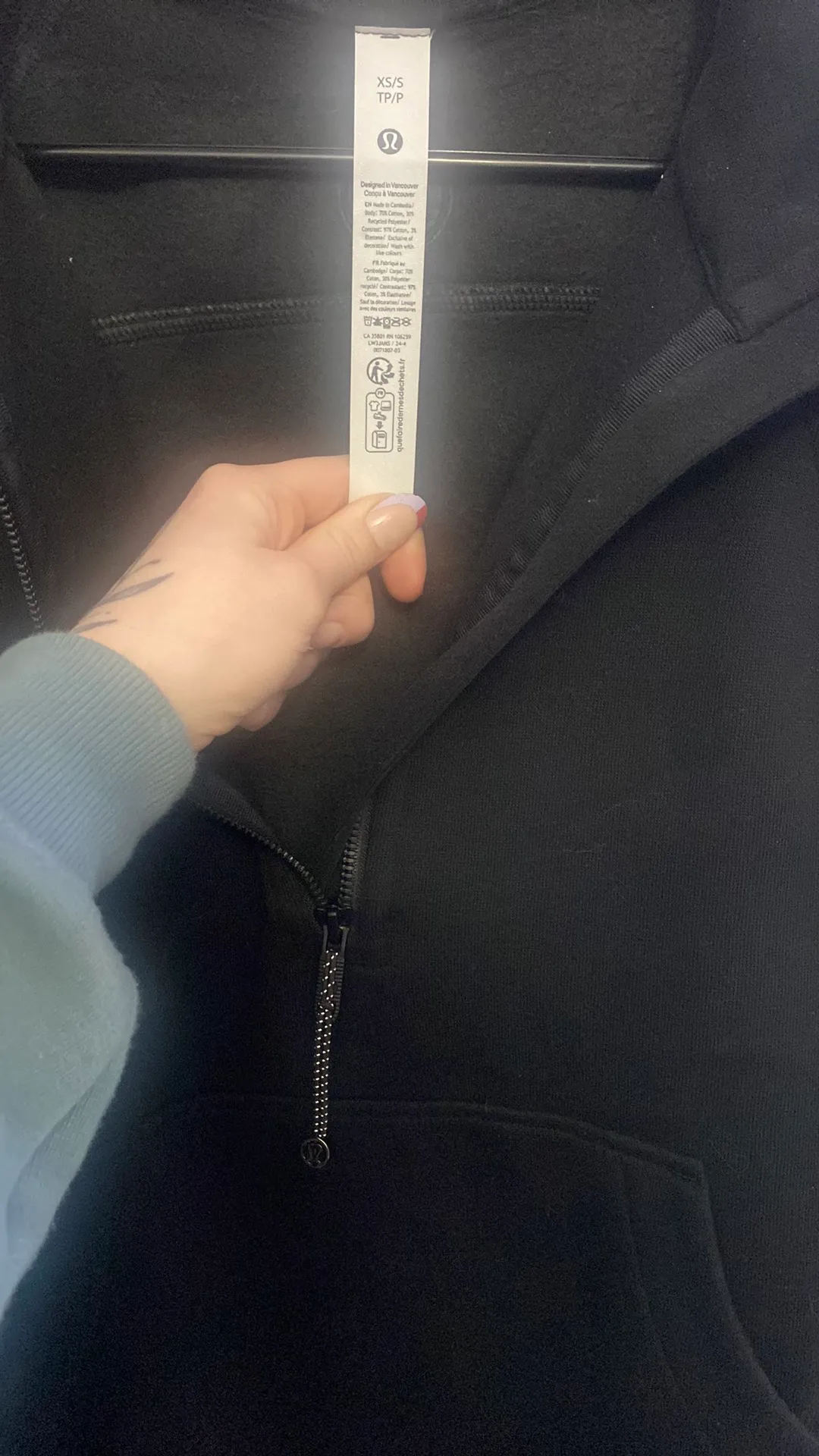 Scuba Oversized Half-Zip Hoodie XS S - Image 3