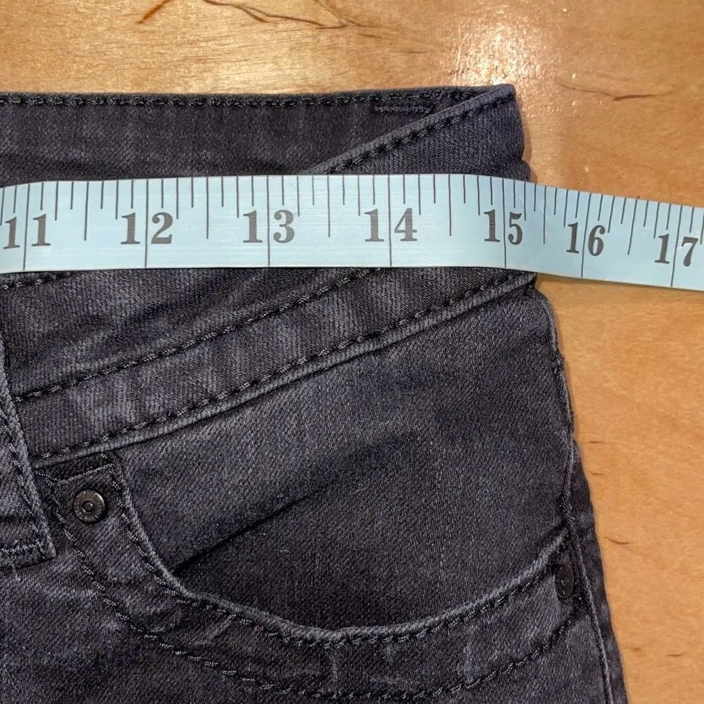 Lee Womens Embroidered Slender Secret Low Waist Slim Skinny Jeans Black Size‎ 27 - Image 8