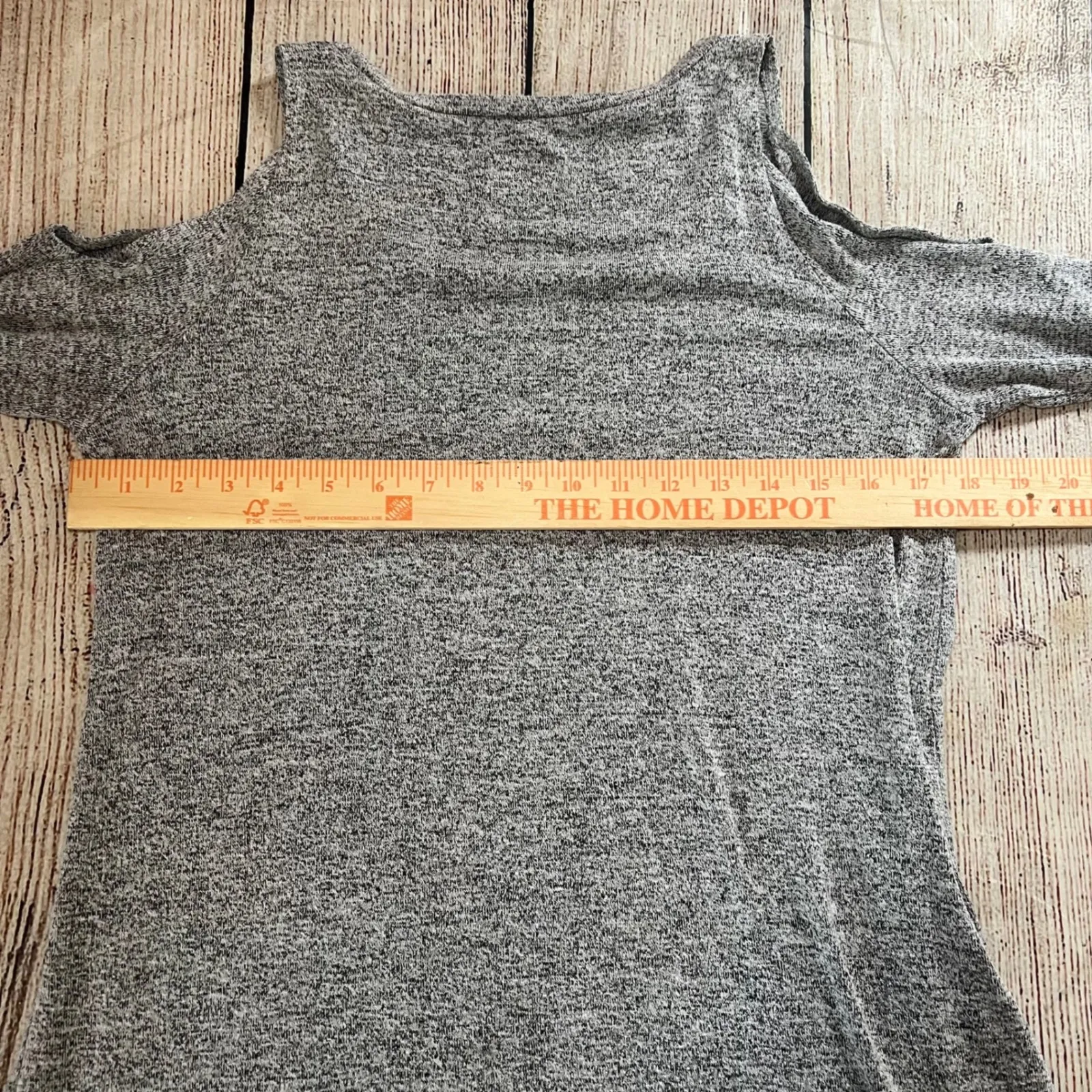 Aerie Cold Shoulder Long Sleeve Tunic Top "Just Add Leggings" Gray Womens Large‎ - Image 6