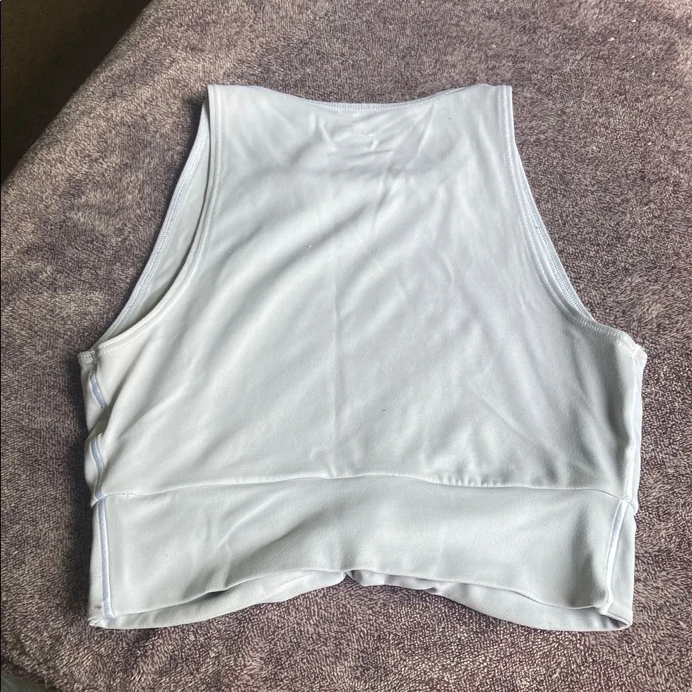 Aerie Soft Blue Twist Front Workout Tank Top - Image 3