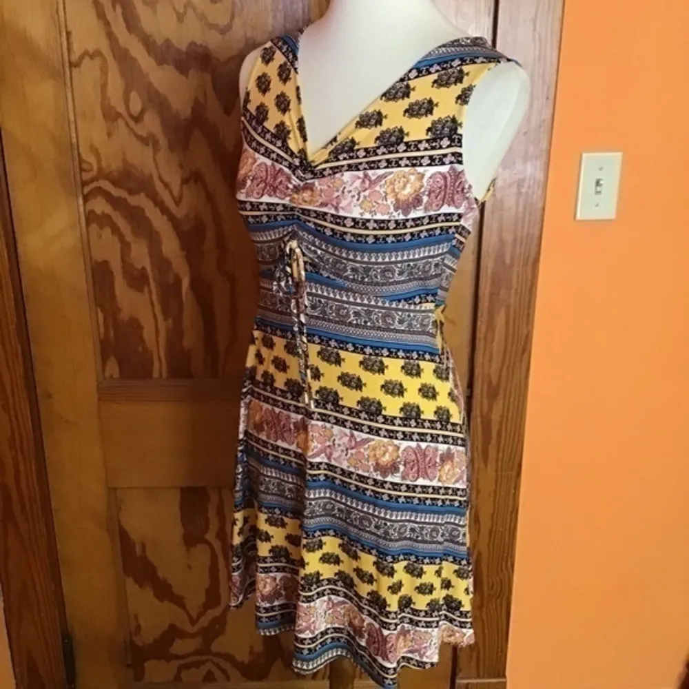 Lily Rose Bright sexy striped hippie chic mini dress - Image 7