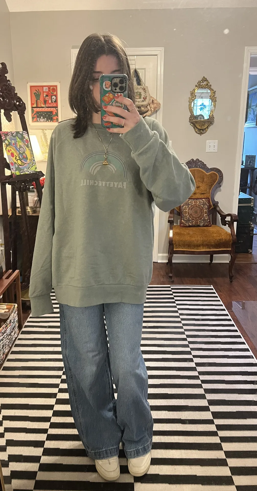 Green Crewneck Sweatshirt - Image 6