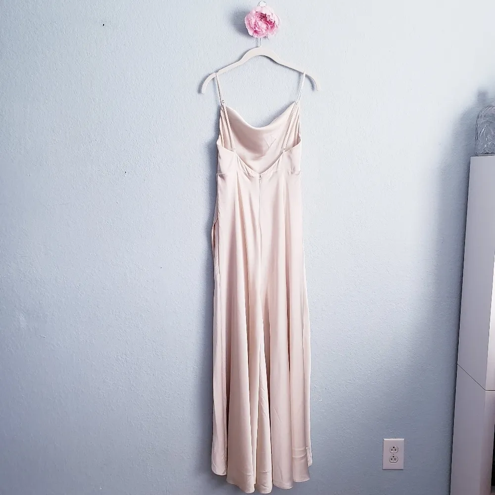 Free People X Fame And Partners Rosabel Cream Satin Slip Maxi Dress - Image 7