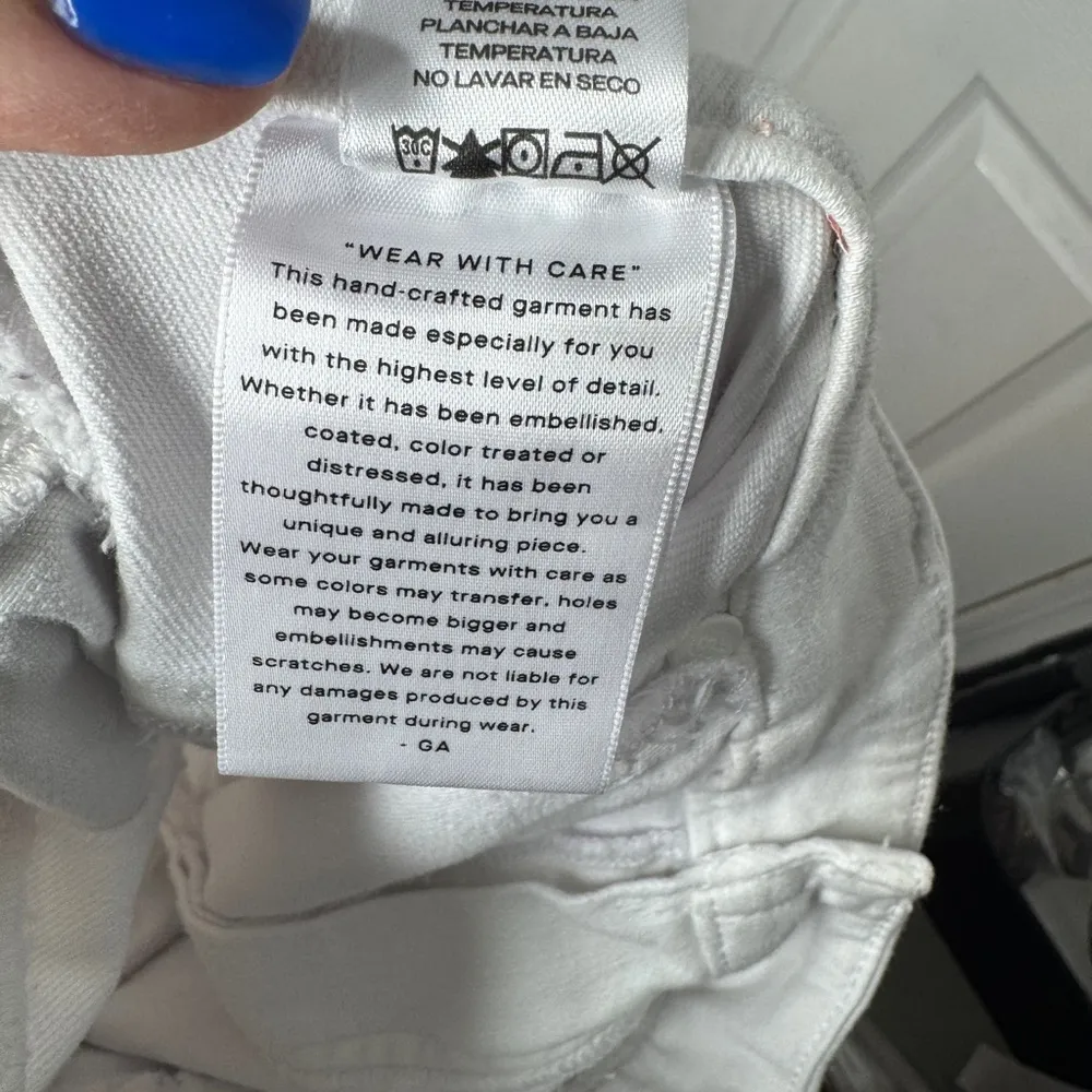 GOOD AMERICAN NWT Good‎ Petite Skinny Raw Hem White Jeans Size 20-26 - Image 6