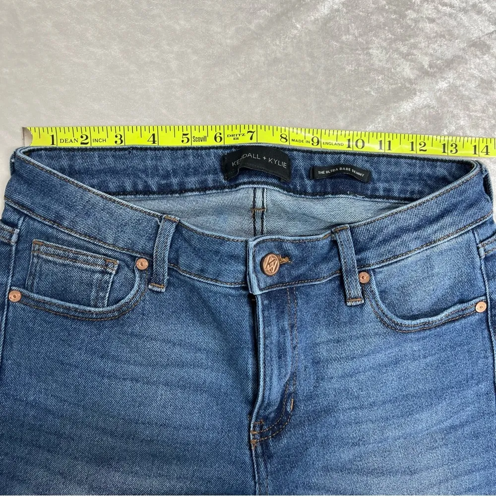 Kendall & Kylie 7/28 the ultra babe skinny Blue denim Jeans - Image 7
