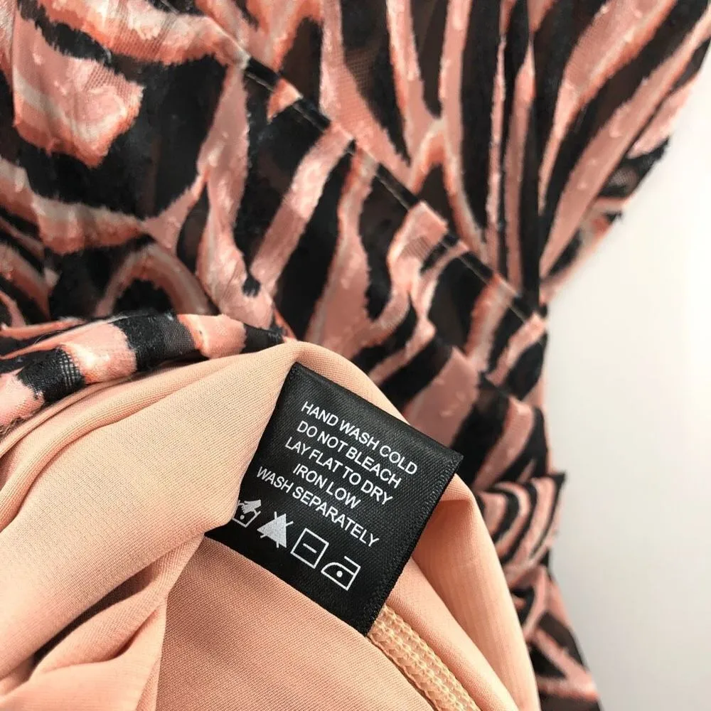 DUNDAS x REVOLVE Lana‎ Mini Dress in Natural Zebra Pink Size XXS - Image 6