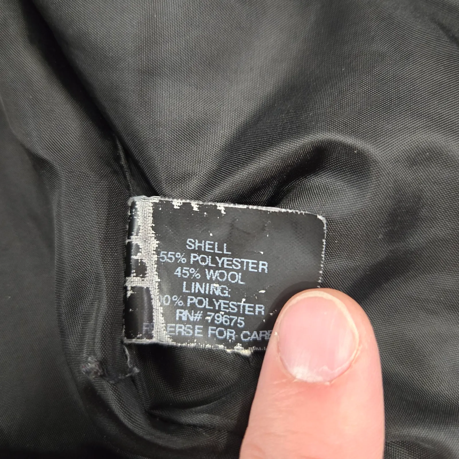 Y2K Anne Klein Charcoal Gray Wool Blend Button Front Peacoat Overcoat Size XXL - Image 9