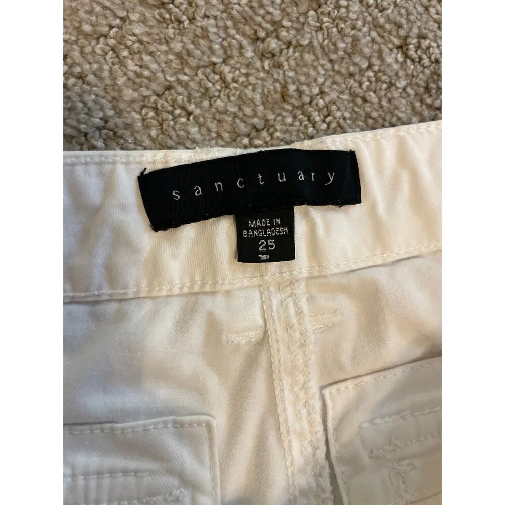 Sanctuary White Cargo Jogger Capri Pants 25 - Image 7