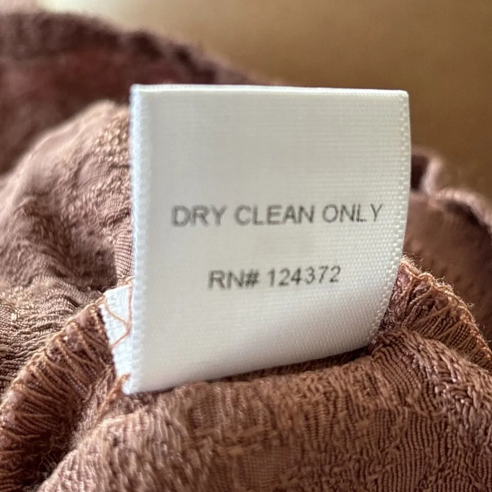 Maven West Mauve Embroidered Off the Shoulder Ruffles Boho Blouse Women’s Small - Image 5