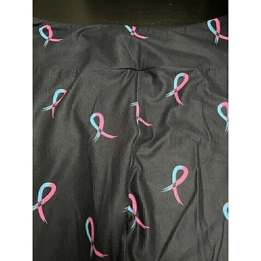 Pink & Blue Ribbons One Size Child Loss Awareness Leggings Size 4 - Image 3