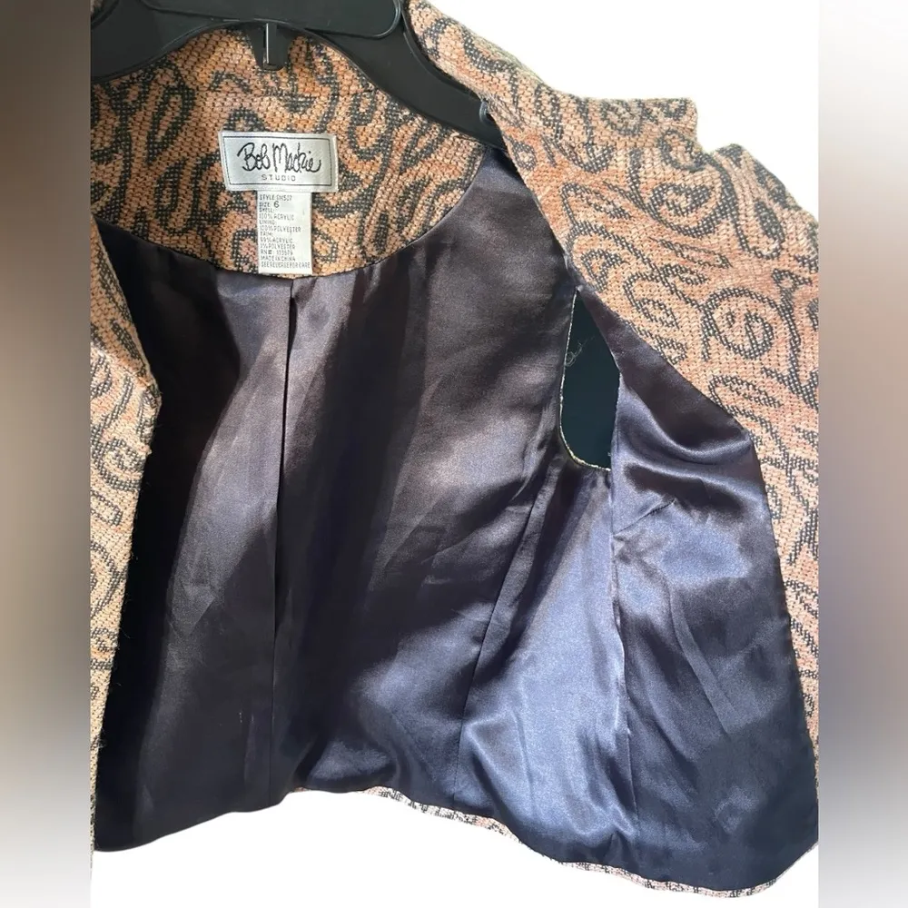 Vintage Bob Mackie Studio Vest size 6 - Image 5