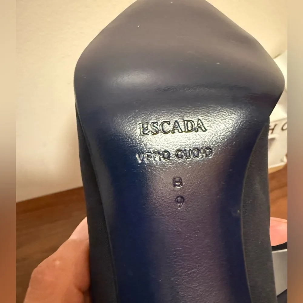 Escada Black and Yellow Heels size 9B - Image 7