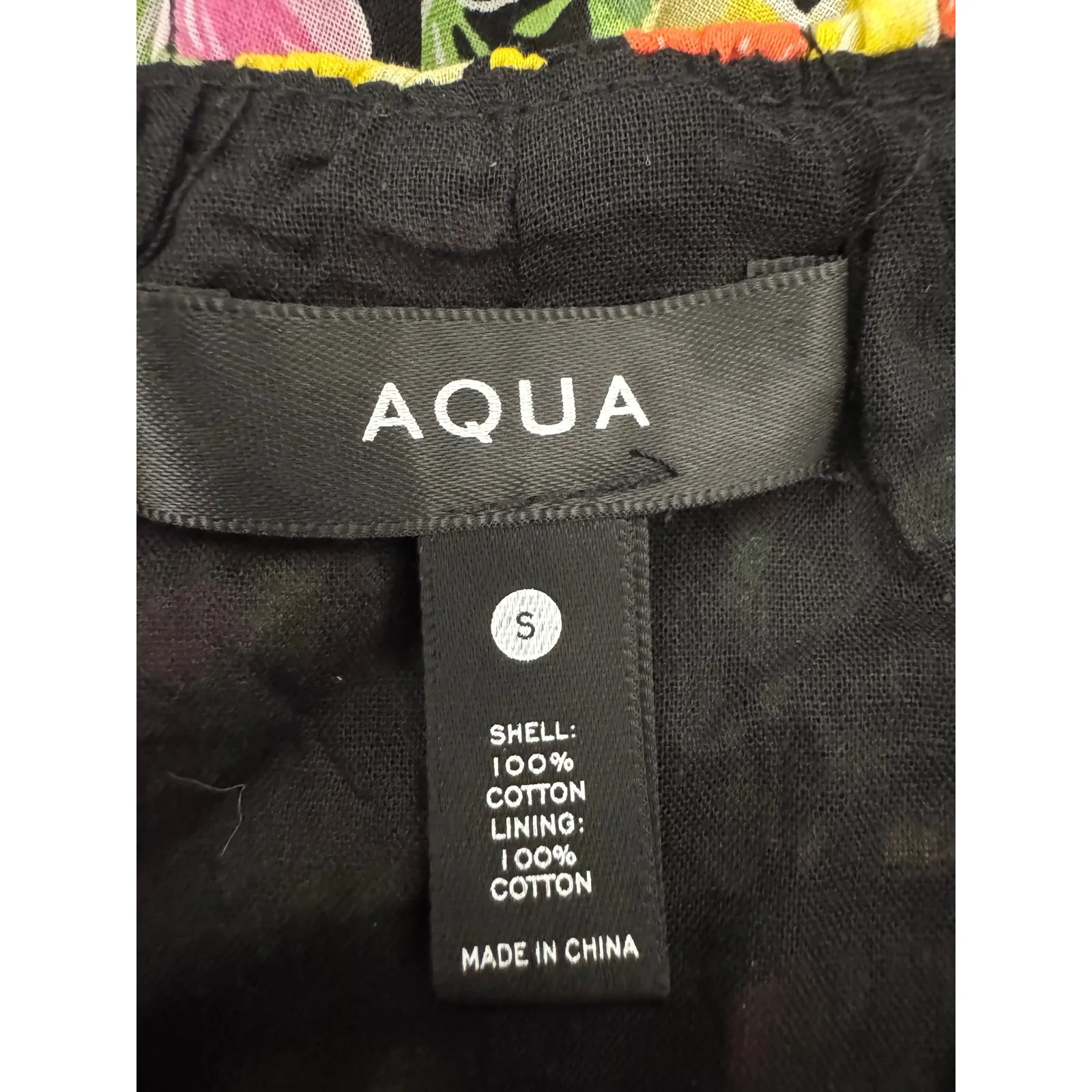 AQUA Floral Print Mini‎ Dress Smocked Waist Summer Cocktail Party Dress - Image 10