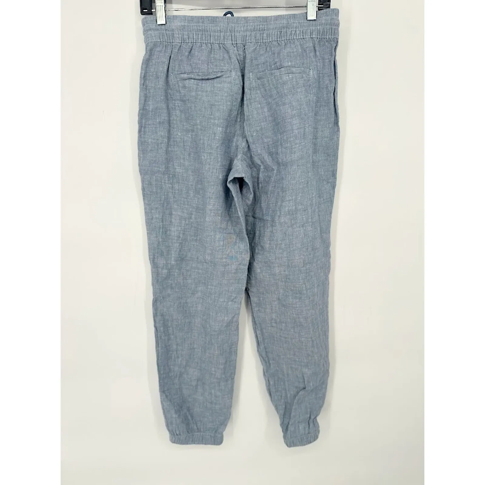 Athleta Retreat Linen Jogger Womens Size 2P Chambray Blue 531704 Casual Coastal - Image 4