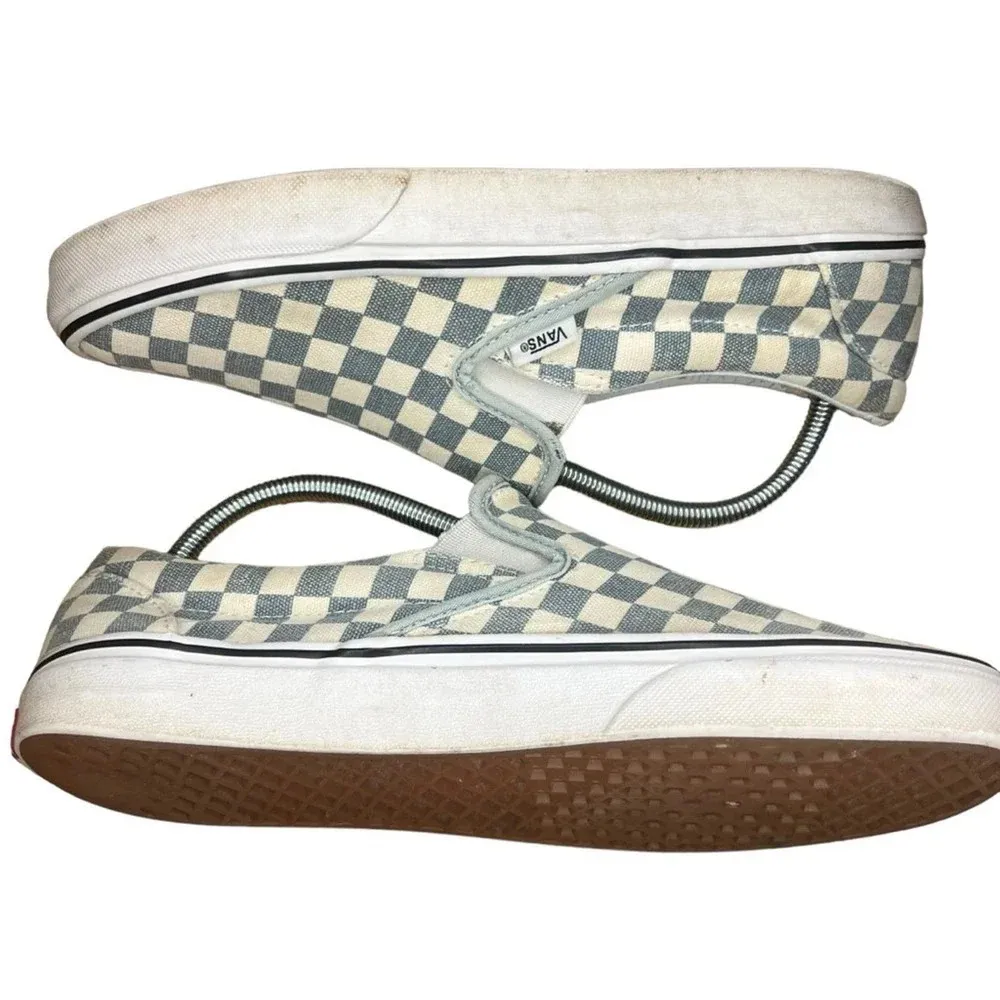Vans Baby‎ Blue/True White Checkerboard Slip-On Sneaker - Men's 9 / Women's 10.5 - Image 2