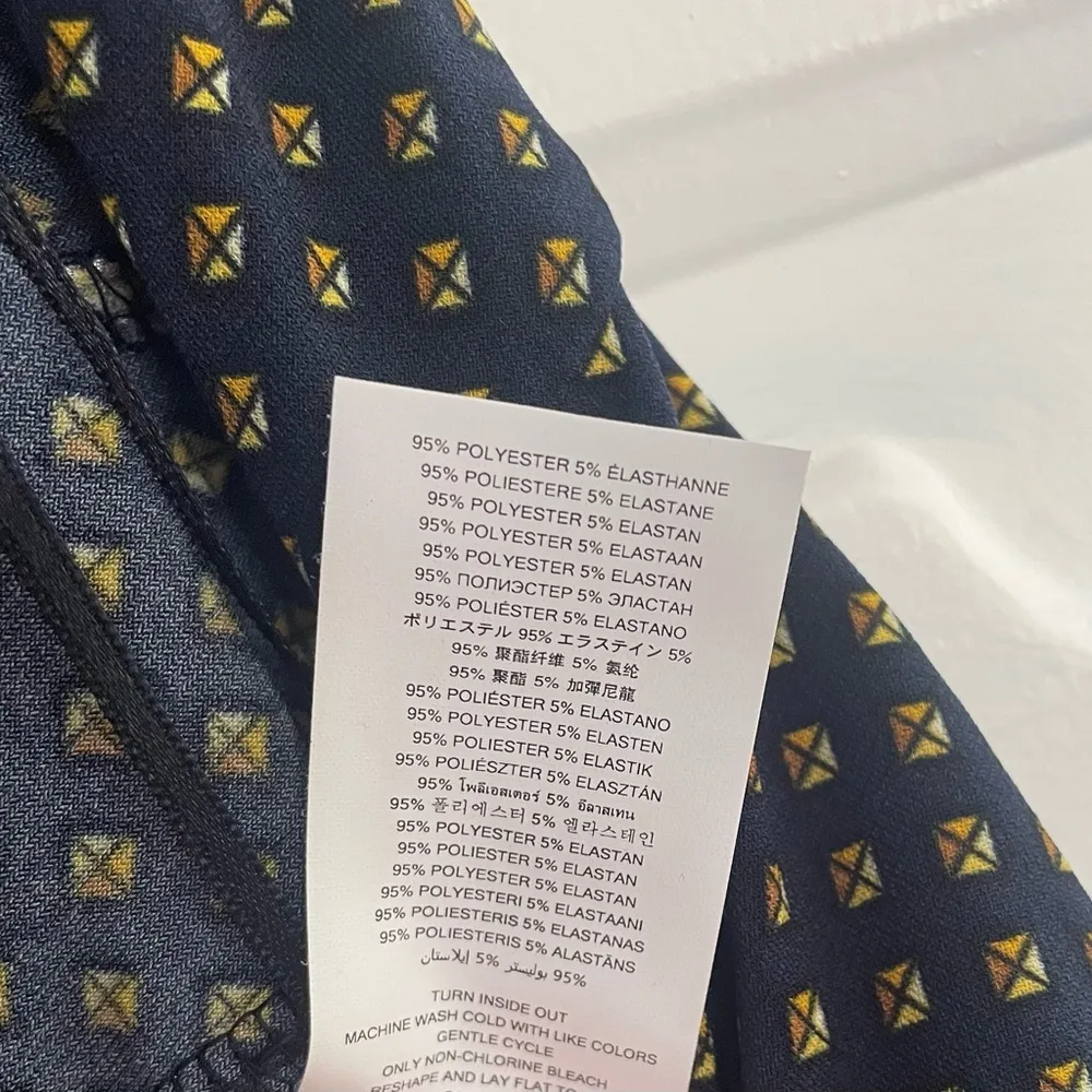 NWT Michael Michael Kors Navy Blue Printed Side Tie wide leg Jumpsuit - Image 8