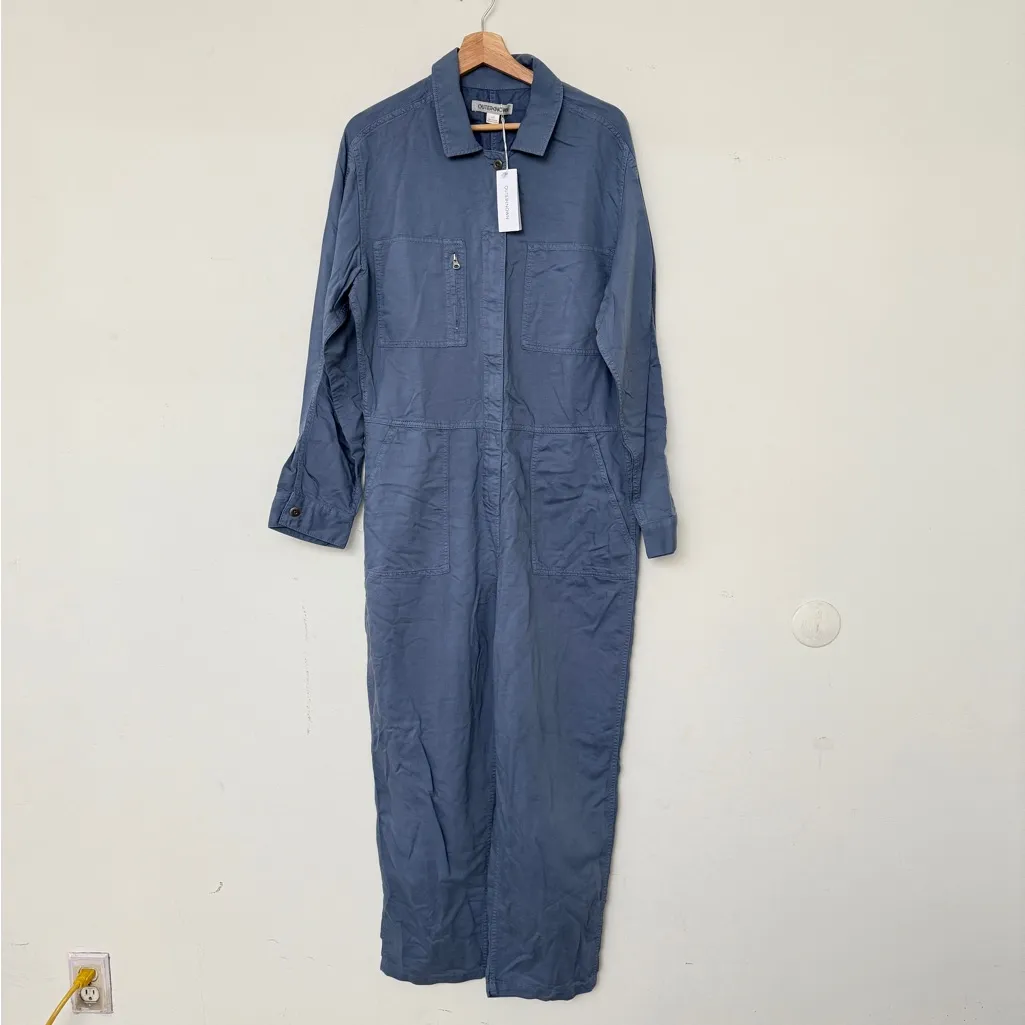 Outerknown Organic Cotton Station Jumpsuit, Blue - Image 3