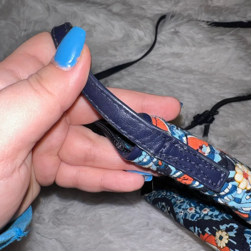 Vera Bradley Blue Crossbody Bag in Blue & Orange Paisley - Image 3