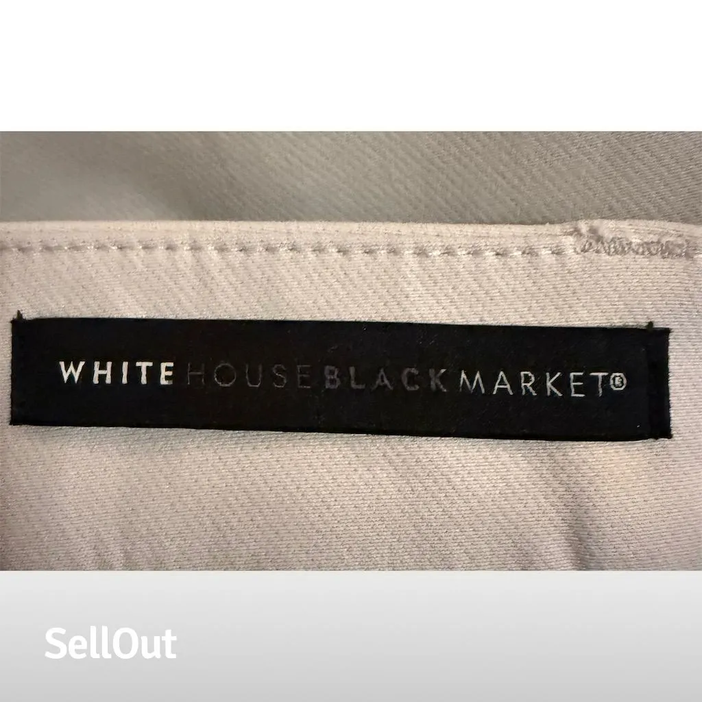 White House Black Market Cream Ankle Pants 10L NWT - Image 8