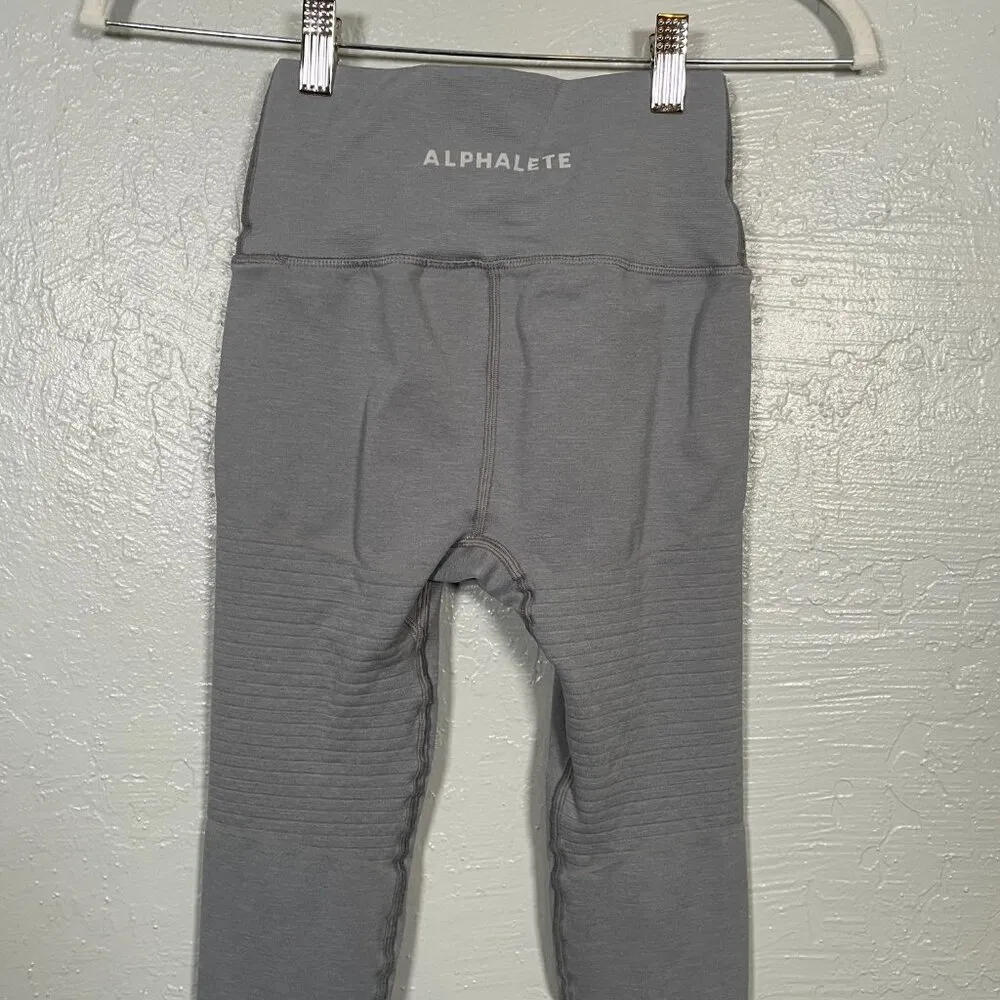 Women S Gray Amplify Leggings Seamless Scrunch High Waisted Athletic - Image 6