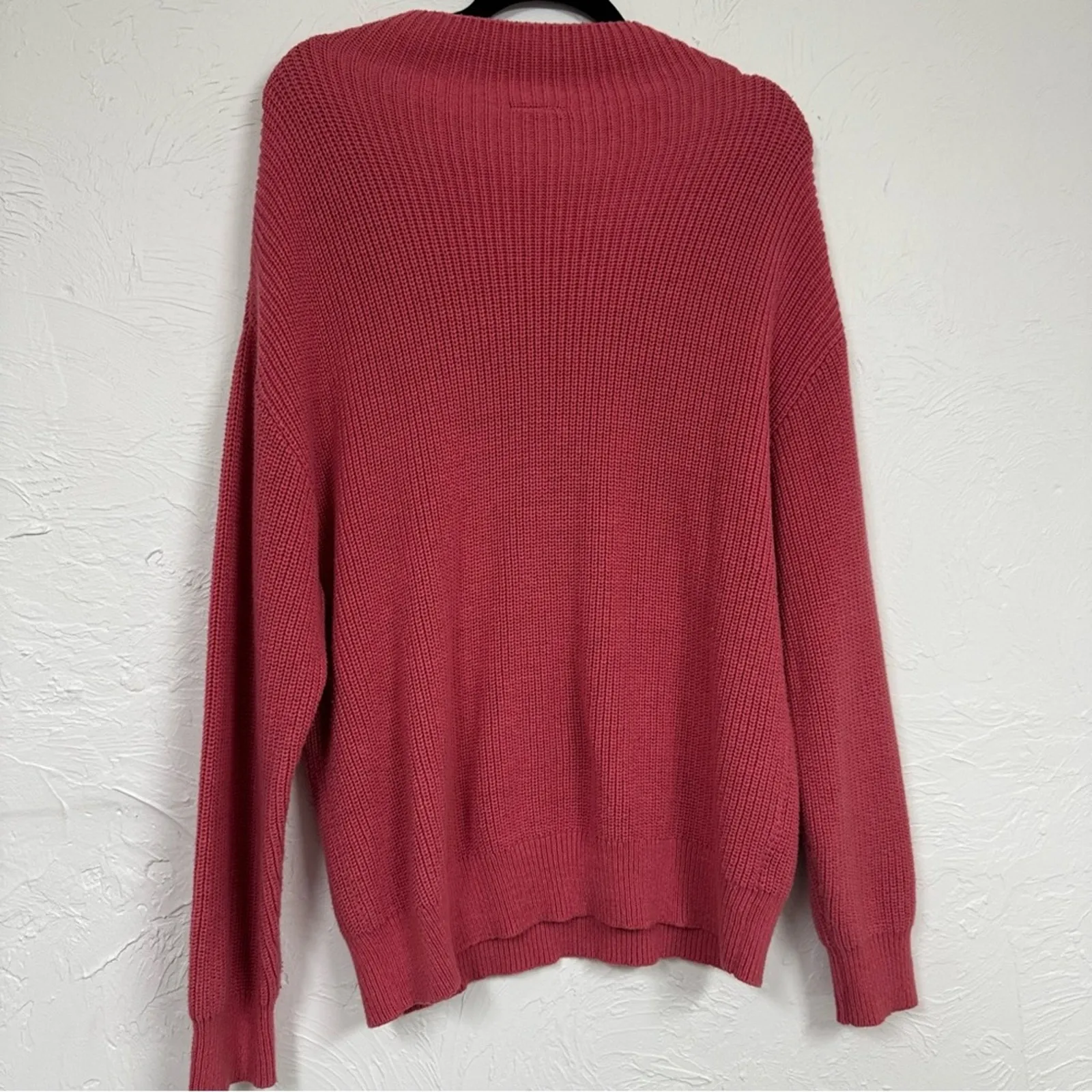 Ann Taylor Ribbed Knit Oversized Sweater Womens XL Mock Neck Slouchy Fall Preppy - Image 9